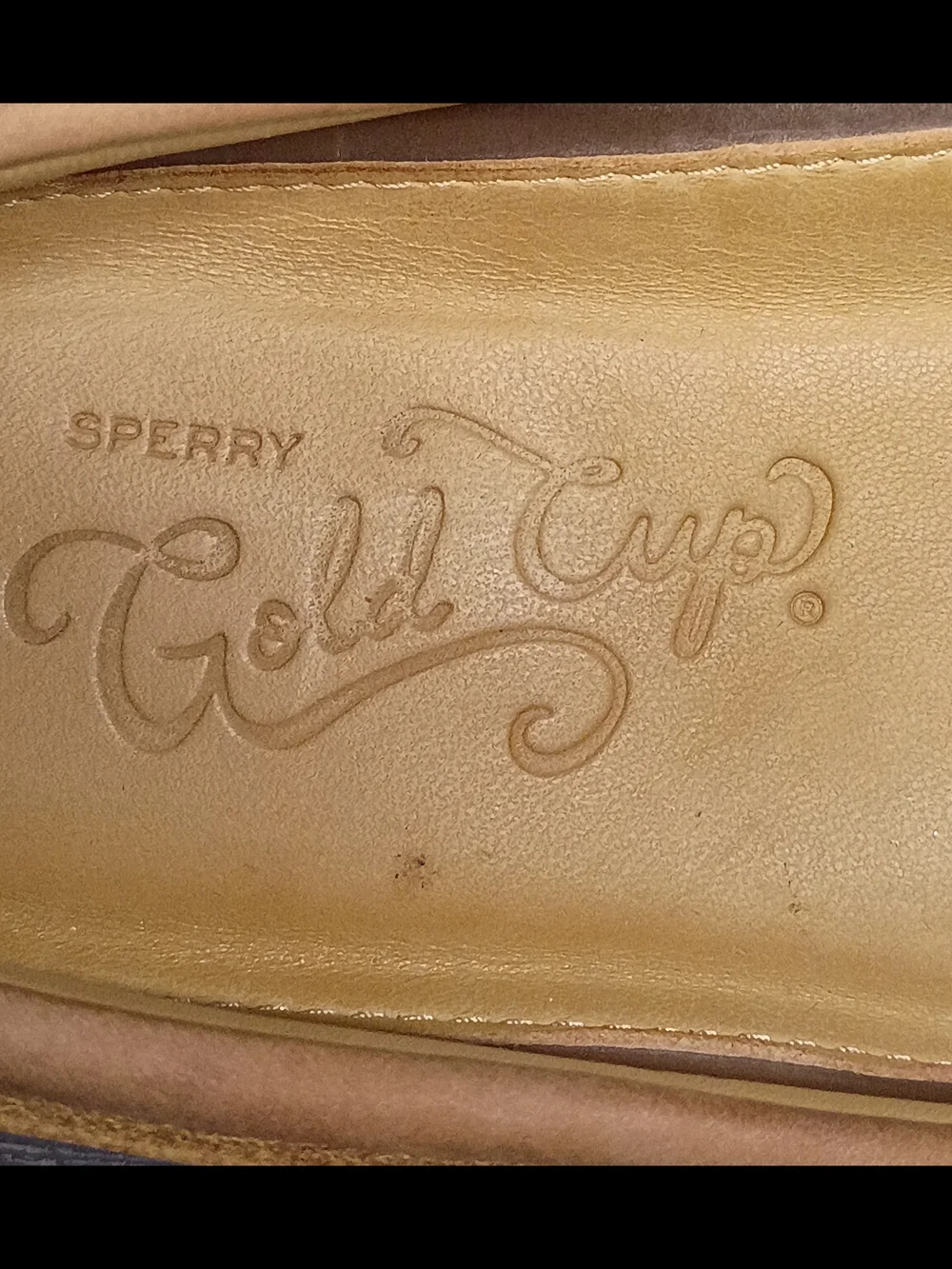 Sperry GOLD CUP Men's 9.5M Light Tan Leather Moc Toe 2-Eye Boat Shoes. NEW